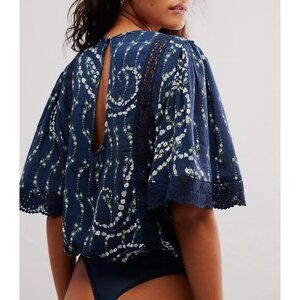 Intimately Free People Bali Tate Mixed Media Bodysuit in Dark Combo